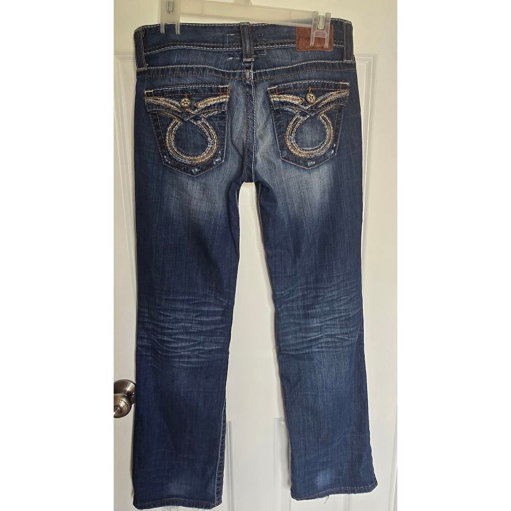 Western Vintage Style Riding Big Star Sophie Boot Cut Blue Women's Jeans 30R - Picture 5 of 11